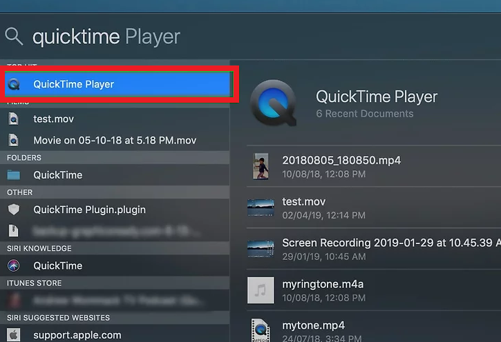 does quicktime player record computer audio
